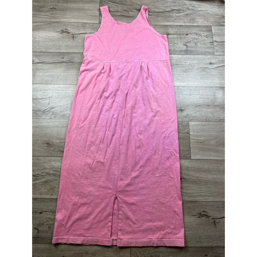 Vintage Fresh Produce Sleeveless Maxi Dress Size Large Pink Fish Graphic 90s - Picture 12 of 16